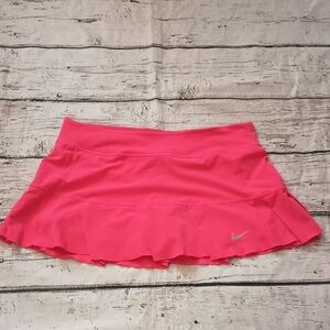 Nike Dri Fit Pink Frilled Hem Tennis Golf Skort L